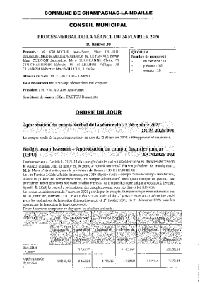 Séance du 20 mars 2026