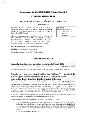 Séance du 28 avril 2025