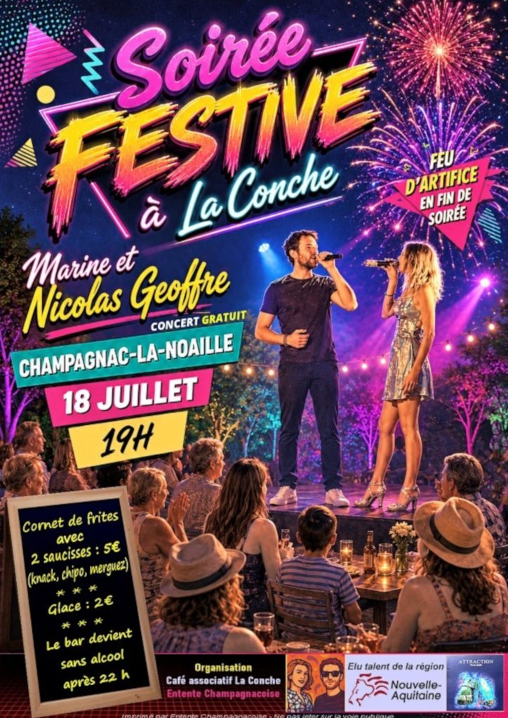 Soirée festive à La Conche le samedi 18 juillet